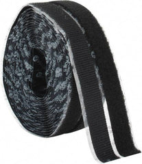 VELCRO Brand - 3/4" Wide x 5 Yd Long Adhesive Backed Hook & Loop Roll - Continuous Roll, Black - All Tool & Supply