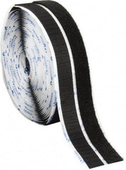 VELCRO Brand - 3/4" Wide x 10 Yd Long Adhesive Backed Hook & Loop Roll - Continuous Roll, Black - All Tool & Supply