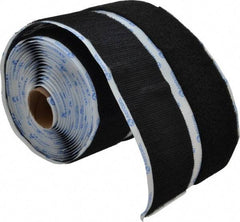 VELCRO Brand - 2" Wide x 5 Yd Long Adhesive Backed Hook & Loop Roll - Continuous Roll, Black - All Tool & Supply