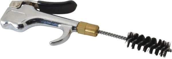 Coilhose Pneumatics - 150 Max psi Brush Tip Thumb Lever Blow Gun - 1/4 NPT, 4-1/2" Tube Length, Zinc Body, Brass Tip, Nylon Brush - All Tool & Supply