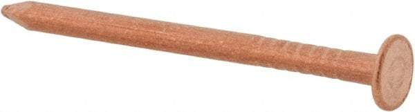 Made in USA - 3D, 14 Gauge, 1-1/4" OAL Common Nails - Smooth Shank, Copper - All Tool & Supply