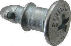 Made in USA - 0.2270" Long, Phillips Drive, Oval Head, Steel Quarter Turn Stud - Medium #82 Series, 0.19 to 0.21" Thick, Zinc Plated - All Tool & Supply