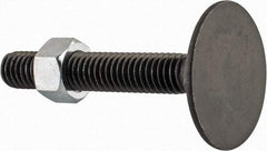 Value Collection - 3/8-16, 2-1/2" OAL, 1-5/16" Head Diam, Steel Elevator Bolt - Uncoated, Flat Head, UNC Thread, Grade 2 - All Tool & Supply