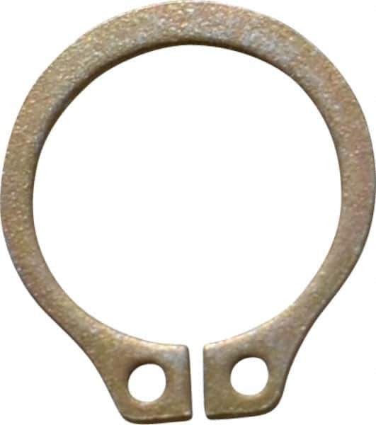 Rotor Clip - 0.382" Groove Diam, 13/32" Shaft Diam, Zinc Yellow Dichromate Steel, Snap External Retaining Rings - 0.029" Groove Width, 0.012" Groove Depth, 0.025" Ring Thickness, Grade 1060-1090 - All Tool & Supply