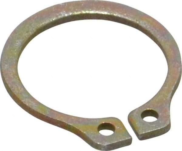 Rotor Clip - 0.468" Groove Diam, 1/2" Shaft Diam, Zinc Yellow Dichromate Steel, Snap External Retaining Rings - 0.039" Groove Width, 0.016" Groove Depth, 0.035" Ring Thickness, Grade 1060-1090 - All Tool & Supply