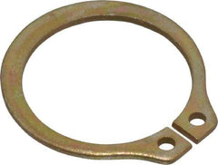 Rotor Clip - 0.559" Groove Diam, 19/32" Shaft Diam, Zinc Yellow Dichromate Steel, Snap External Retaining Rings - 0.039" Groove Width, 0.017" Groove Depth, 0.035" Ring Thickness, Grade 1060-1090 - All Tool & Supply