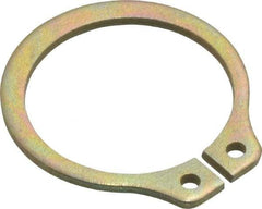 Rotor Clip - 0.646" Groove Diam, 11/16" Shaft Diam, Zinc Yellow Dichromate Steel, Snap External Retaining Rings - 0.046" Groove Width, 0.021" Groove Depth, 0.042" Ring Thickness, Grade 1060-1090 - All Tool & Supply