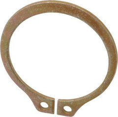 Rotor Clip - 1.059" Groove Diam, 1-1/8" Shaft Diam, Zinc Yellow Dichromate Steel, Snap External Retaining Rings - 0.056" Groove Width, 0.033" Groove Depth, 0.05" Ring Thickness, Grade 1060-1090 - All Tool & Supply