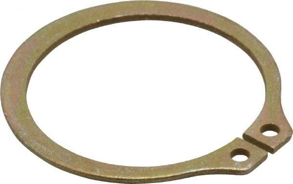 Rotor Clip - 1-13/32" Groove Diam, 1-1/2" Shaft Diam, Zinc Yellow Dichromate Steel, Snap External Retaining Rings - 0.056" Groove Width, 0.047" Groove Depth, 0.05" Ring Thickness, Grade 1060-1090 - All Tool & Supply