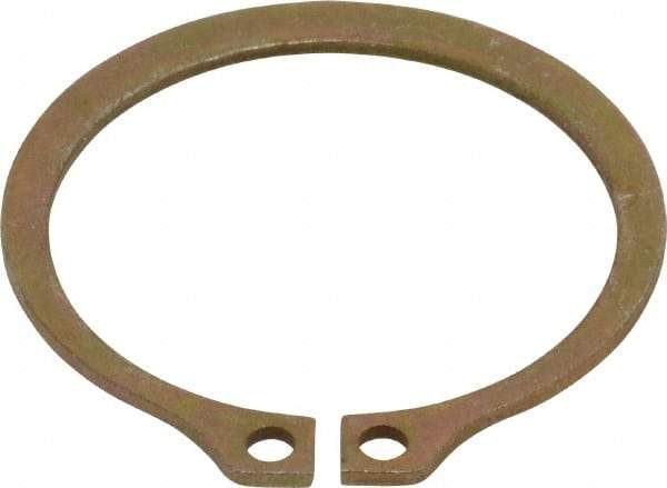 Rotor Clip - 1.65" Groove Diam, 1-3/4" Shaft Diam, Zinc Yellow Dichromate Steel, Snap External Retaining Rings - 0.068" Groove Width, 0.05" Groove Depth, 0.062" Ring Thickness, Grade 1060-1090 - All Tool & Supply