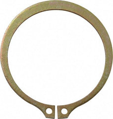 Rotor Clip - 2.239" Groove Diam, 2-3/8" Shaft Diam, Zinc Yellow Dichromate Steel, Snap External Retaining Rings - 0.086" Groove Width, 0.068" Groove Depth, 0.078" Ring Thickness, Grade 1060-1090 - All Tool & Supply