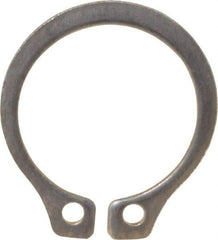 Rotor Clip - 0.412" Groove Diam, 7/16" Shaft Diam, Zinc-Plated Stainless Steel, Snap External Retaining Rings - 0.029" Groove Width, 0.013" Groove Depth, 0.025" Ring Thickness, Grade 15-7 Grade 632 - All Tool & Supply