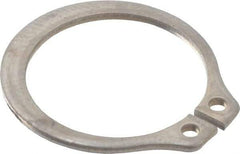 Rotor Clip - 0.559" Groove Diam, 19/32" Shaft Diam, Zinc-Plated Stainless Steel, Snap External Retaining Rings - 0.039" Groove Width, 0.017" Groove Depth, 0.035" Ring Thickness, Grade 15-7 Grade 632 - All Tool & Supply