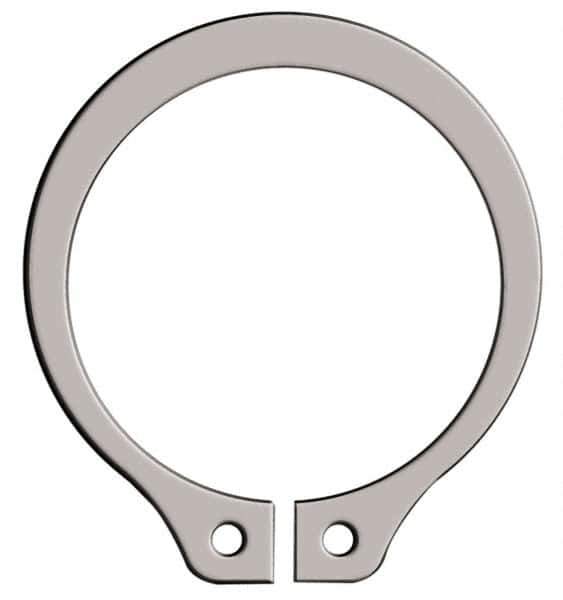 Rotor Clip - 0.382" Groove Diam, 13/32" Shaft Diam, Zinc-Plated Stainless Steel, Snap External Retaining Rings - 0.029" Groove Width, 0.012" Groove Depth, 0.025" Ring Thickness, Grade 15-7 Grade 632 - All Tool & Supply