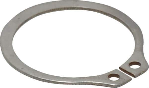 Rotor Clip - 0.94" Groove Diam, 1" Shaft Diam, Zinc-Plated Stainless Steel, Snap External Retaining Rings - 0.046" Groove Width, 0.03" Groove Depth, 0.042" Ring Thickness, Grade 15-7 Grade 632 - All Tool & Supply