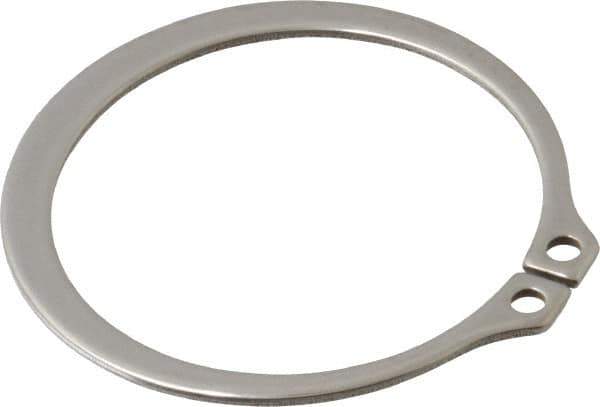 Rotor Clip - 1.886" Groove Diam, 2" Shaft Diam, Zinc-Plated Stainless Steel, Snap External Retaining Rings - 0.068" Groove Width, 0.057" Groove Depth, 0.062" Ring Thickness, Grade 15-7 Grade 632 - All Tool & Supply