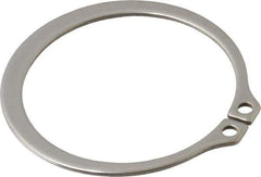 Rotor Clip - 1.886" Groove Diam, 2" Shaft Diam, Zinc-Plated Stainless Steel, Snap External Retaining Rings - 0.068" Groove Width, 0.057" Groove Depth, 0.062" Ring Thickness, Grade 15-7 Grade 632 - All Tool & Supply