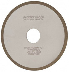 Norton - 6" Diam x 1-1/4" Hole x 1/8" Thick, 120 Grit Surface Grinding Wheel - Diamond, Type 1A1, Fine Grade, Resinoid Bond - All Tool & Supply