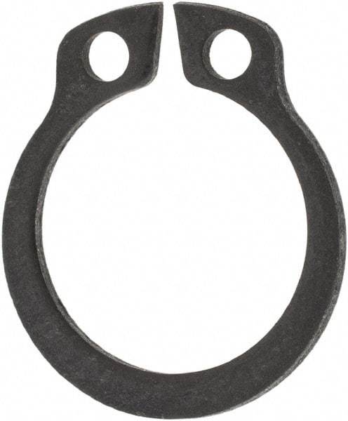 Rotor Clip - 11.5mm Groove Diam, 12mm Shaft Diam, Phosphate & Oil Steel, Snap External Retaining Rings - 1.1mm Groove Width, 0.25mm Groove Depth, 1mm Ring Thickness, Grade 1060-1090 - All Tool & Supply