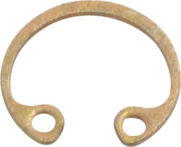 Rotor Clip - 0.015" Thick, Zinc Yellow Dichromate Finish, Steel Snap Internal Retaining Ring - 0.02" Groove Width, 0.009" Groove Depth, 0.268" Groove Diam, Grade 1060-1090 - All Tool & Supply