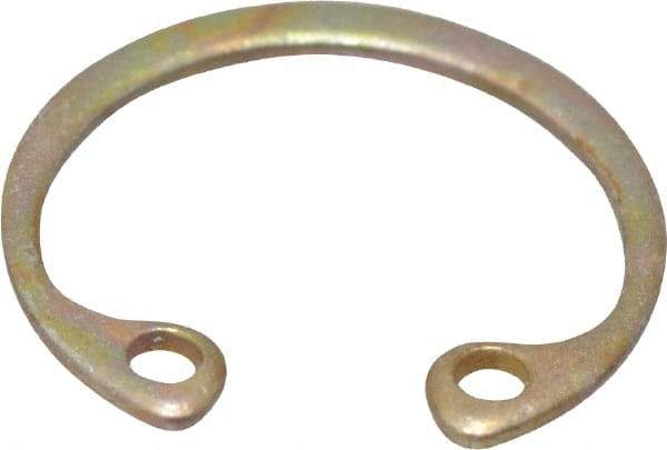 Rotor Clip - 0.015" Thick, Zinc Yellow Dichromate Finish, Steel Snap Internal Retaining Ring - 0.02" Groove Width, 0.009" Groove Depth, 0.33" Groove Diam, Grade 1060-1090 - All Tool & Supply