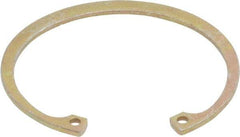 Rotor Clip - 0.062" Thick, Zinc Yellow Dichromate Finish, Steel Snap Internal Retaining Ring - 0.068" Groove Width, 0.061" Groove Depth, 2.122" Groove Diam, Grade 1060-1090 - All Tool & Supply