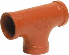 Made in USA - Size 6", Class 150, Malleable Iron Orange Pipe Tee - Grooved End Connection - All Tool & Supply