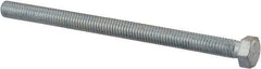 Value Collection - 3/8-16 UNC, 5-1/2" Length Under Head Hex Head Cap Screw - Fully Threaded, Grade 5 Steel, Zinc-Plated Finish, 9/16" Hex - All Tool & Supply