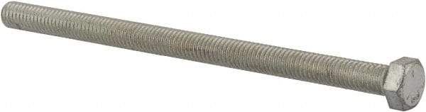 Value Collection - 3/8-16 UNC, 6" Length Under Head Hex Head Cap Screw - Fully Threaded, Grade 5 Steel, Zinc-Plated Finish, 9/16" Hex - All Tool & Supply