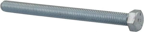 Value Collection - 1/2-13 UNC, 6" Length Under Head Hex Head Cap Screw - Fully Threaded, Grade 5 Steel, Zinc-Plated Finish, 3/4" Hex - All Tool & Supply