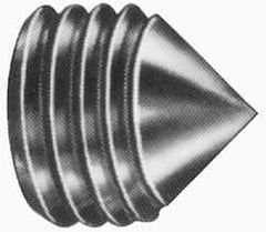 Value Collection - 1/2-13 UNC, 1" OAL, Cone Point Set Screw - Grade 8 Alloy Steel, 1/4" Key - All Tool & Supply