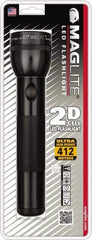 Mag-Lite - White LED Bulb, 168 Lumens, Industrial/Tactical Flashlight - Black Aluminum Body, 2 D Batteries Not Included - All Tool & Supply