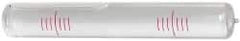 SPI - 3-3/4" Long x 19/32" Wide, Level Replacement Vial Mount - Clear, Use with Ducourret Block Levels - All Tool & Supply