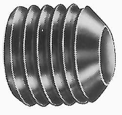 Value Collection - M10x1.50, 50mm OAL, Flat Point Set Screw - Grade 14.9 (45H) Alloy Steel, 5mm Key - All Tool & Supply