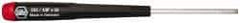 Wiha - 1/8" Precision Miniature Hex Driver - 2-23/64" Bade Length, Tapered Handle, 6-3/4" OAL - All Tool & Supply