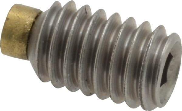 Made in USA - 5/16-18 UNC, 1/2" Length of Thread, Soft Tip Point Set Screw - Grade 18-8 Stainless Steel - All Tool & Supply