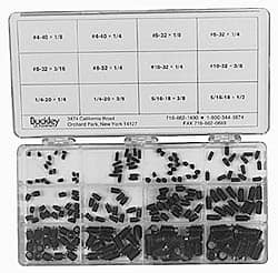 Made in USA - 144 Piece, M4x0.70 to M10x1.50, Alloy Steel Set Screw Assortment - Hex Head, Hex Socket Drive, 4 to 16mm Long - All Tool & Supply