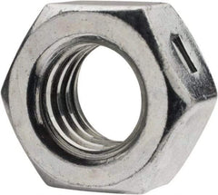 Value Collection - 7/16-14 UNC Grade 2 Two Way Lock Nut with Distorted Thread - 11/16" Width Across Flats, 3/8" High, Zinc-Plated Finish - All Tool & Supply