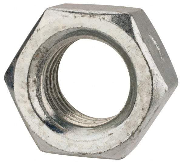 Value Collection - 5/8-11 UNC Grade 2 Two Way Lock Nut with Distorted Thread - 15/16" Width Across Flats, 35/64" High, Zinc-Plated Finish - All Tool & Supply