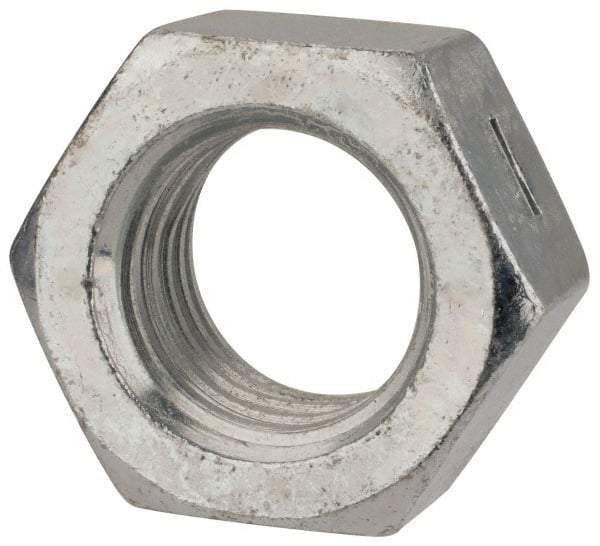 Value Collection - 3/4-10 UNC Grade 2 Two Way Lock Nut with Distorted Thread - 1-1/8" Width Across Flats, 41/64" High, Zinc-Plated Finish - All Tool & Supply