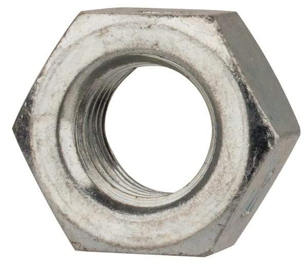 Value Collection - 5/16-24 UNF Grade 2 Two Way Lock Nut with Distorted Thread - 1/2" Width Across Flats, 17/64" High, Zinc-Plated Finish - All Tool & Supply