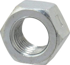 Value Collection - 3/8-24 UNF Grade 2 Two Way Lock Nut with Distorted Thread - 9/16" Width Across Flats, 21/64" High, Zinc-Plated Finish - All Tool & Supply