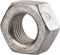 Value Collection - 7/16-20 UNF Grade 2 Two Way Lock Nut with Distorted Thread - 11/16" Width Across Flats, 3/8" High, Zinc-Plated Finish - All Tool & Supply