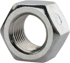 Value Collection - 1/2-20 UNF Grade 2 Two Way Lock Nut with Distorted Thread - 3/4" Width Across Flats, 7/16" High, Zinc-Plated Finish - All Tool & Supply