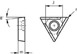 Dorian Tool - 5" Cut Diam, 1-1/2" Arbor Hole, 0.416" Max Depth of Cut, 45° Indexable Chamfer & Angle Face Mill - 8 Inserts, APKT-1604 Insert, Right Hand Cut, Through Coolant, Series APKT Cutter - All Tool & Supply