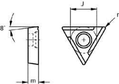 Dorian Tool - 5" Cut Diam, 1-1/2" Arbor Hole, 0.416" Max Depth of Cut, 45° Indexable Chamfer & Angle Face Mill - 8 Inserts, APKT-1604 Insert, Right Hand Cut, Through Coolant, Series APKT Cutter - All Tool & Supply