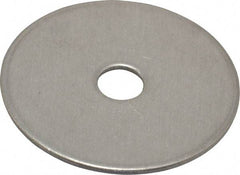 Value Collection - 1/4" Screw, Grade 18-8 Stainless Steel Fender Flat Washer - 9/32" ID x 1-1/2" OD, 0.06" Thick - All Tool & Supply