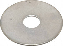 Value Collection - 1/2" Screw, Grade 18-8 Stainless Steel Fender Flat Washer - 17/32" ID x 2" OD, 0.06" Thick - All Tool & Supply