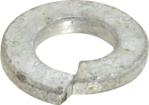 Value Collection - 1/4", 0.255" ID, 0.062" Thick Split Lock Washer - Steel, Hot Dipped Galvanized Finish, 0.255" Min ID, 0.26" Max ID, 0.487" Min OD, 0.489" Max OD - All Tool & Supply