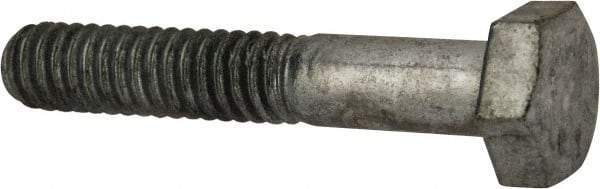 Value Collection - 1/4-20 Thread, 1-1/2" Length Under Head, Steel Hex Head Bolt - Hot Dipped Galvanized Coated, 7/16" Hex, UNC Thread, ANSI/ASME B18.2.2 & ASME B18.2.1, Grade 2 - All Tool & Supply